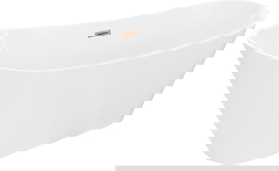 Mexen Dora самостоятелна вана 150 x 75 cm, бяла, преливник розово злато