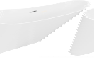 Mexen Dora свободно стояща вана 150 x 75 cm, бяла, преливник никел матиран - 52071507500-97