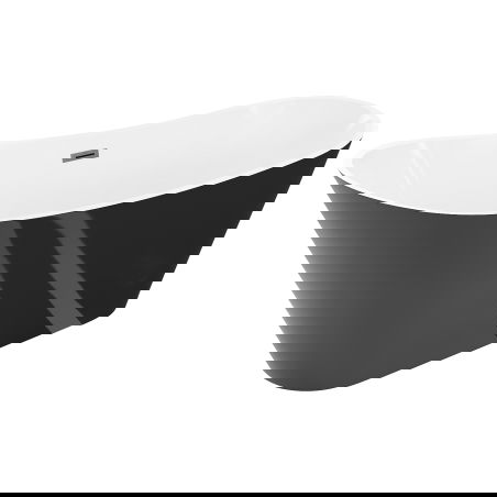 Mexen Dora самостоятелна вана 150 x 75 см, бяла/черна, преливник gun metal - 52071507575-95