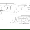 Mexen Dora свободностояща вана 150 x 75 см, бяла/черна, преливник gun metal - 52071507575-95