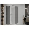 Mexen Roma люлееща се душ кабина 90 x 90 см, графит, хром + поддушово корито Flat,