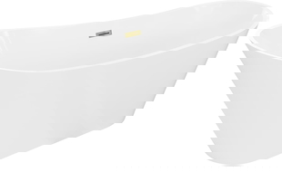 Mexen Dora свободностояща вана 160 x 75 см, бяла, златен прелив - 52071607500-50