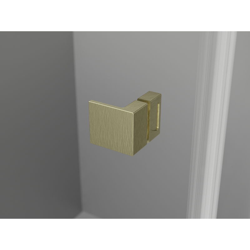 Mexen Lunar L Duo кабина за душ лява 90 x 75 см, прозрачна, златна четкана - 834L-090L-075P-55-00