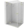 Mexen Lunar L Duo душ кабина с двустранно отваряща се врата 90 x 80 см, прозрачна, четкано злато - 834L-090L-080P-55-00