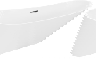 Mexen Dora свободностояща вана 170 x 75 cm, бяла, преливник стоманеносив четкан