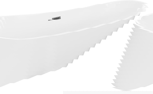  вана Mexen Dora свободно стояща 170 x 75 см, бяла, преливник gun metal - 52071707500-95