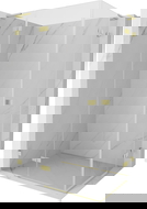 Mexen Lunar L Duo лява отваряема душ кабина 95 x 70 см, прозрачна, златисто четка - 834L-095L-070P-55-00