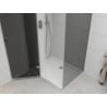 Mexen Roma душ кабина с отваряща се врата 100 x 70 см, графит, хром + корито Flat, бяло - 854-100-070-01-40-4010