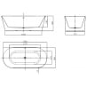 Mexen Oval Slim свободностояща до стената вана 170 x 80 см, бяла, хром - 52661708000-01