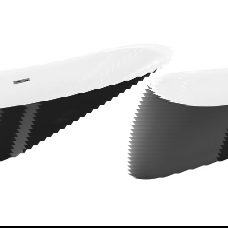 Mexen Lotos самостоятелна вана 140 x 75 cm, бяла/черна, преливане gun metal - 52051407775-95