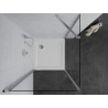 Mexen Pretoria люлееща се душ кабина 80 x 80 см, прозрачна, хромирана + корито Flat