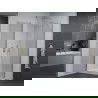 Mexen Pretoria душ кабина, отваряема 90 x 90 см, прозрачно, хром + под душ Flat - 852-090-090-01-00-4010