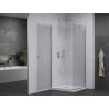 Mexen Pretoria душ кабина с врата 90 x 90 см, прозрачна, хром + корито Flat - 852-090-090-01-00-4010