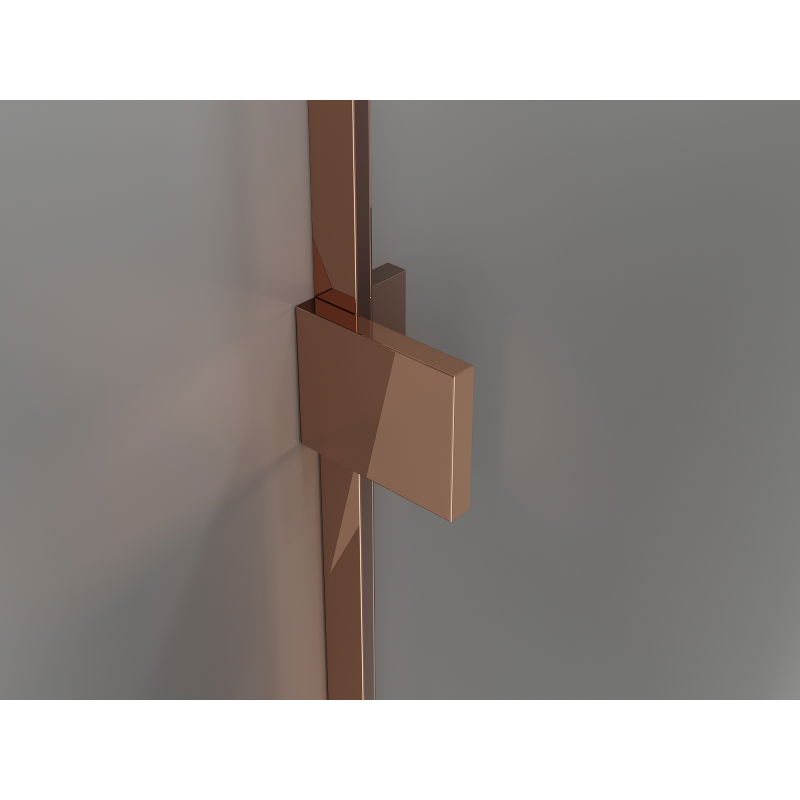 Mexen Lunar L Duo душ кабина с лява врата 85 x 70 см, прозрачно, розово злато - 834L-085L-070P-60-00