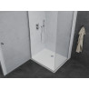 Mexen Pretoria отваряща се душ кабина 100 x 80 см, прозрачна, хром + Flat корито