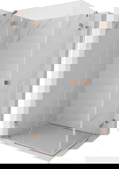 Mexen Lunar Duo врата за душ кабина с ляво отваряне 85 x 75 см, прозрачно, матирано медно - 834-085L-075P-65-00