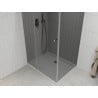 Mexen Roma душ кабина отваряема 120 x 70 см, графит, хром + подложка Flat, бяла - 854-120-070-01-40-4010