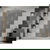 Mexen Roma душ кабина с наклон 120 x 100 см, графит, хром + поддон Flat, бял - 854-120-100-01-40-4010