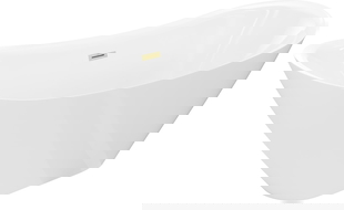 Mexen Lotos стояща вана 180 x 75 cm, бяла, преливник златен четкан - 52051807700-55