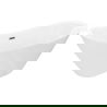 Вана стояща Mexen Lotos 180 x 75 см, бяла, преливник gun gray мат - 52051807700-66