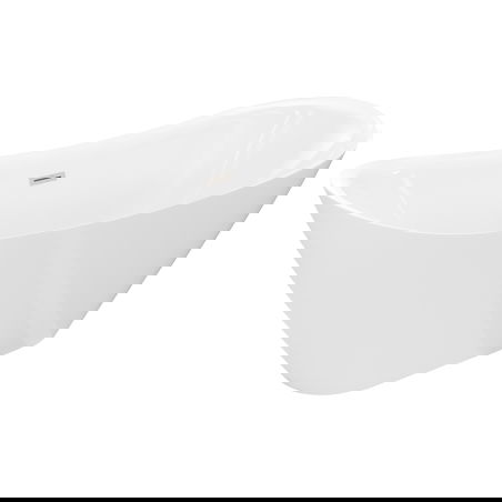Mexen Lotos свободно стояща вана 180 x 75 cm, бяла, преливник четкан никел - 52051807700-97