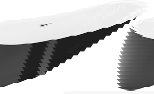 Mexen Lotos свободностояща вана 180 x 75 cm, бяла/черна, преливник хром - 52051807775-01