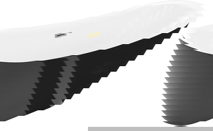 Mexen Lotos свободностояща вана 180 x 75 cm, бяла/черна, златен преливник - 52051807775-50