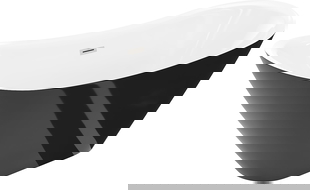 Mexen Lotos свободно стояща вана 180 x 75 cm, бяла/черна, преливник никел мат - 52051807775-97