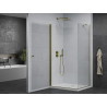 Mexen Pretoria душкабина с врата 70 x 100 см, прозрачна, златна + корито Flat
