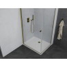 Mexen Pretoria плъзгаща се душ кабина 80 x 70 см, прозрачна, златна + корито Flat