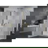Mexen Pretoria душ кабина отваряне 90 x 100 см, прозрачно, златно + под душ Flat - 852-090-100-50-00-4010
