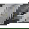 Mexen Pretoria душ кабина отваряне 90 x 100 см, прозрачно, златно + под душ Flat - 852-090-100-50-00-4010