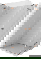 Mexen Lunar L Duo лява душ кабина с врати 120 x 110 см, прозрачна, розово злато - 834L-120L-110P-60-00