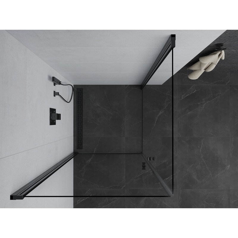 Mexen Pretoria Душ кабина Duo с врата на панти 80 x 80 см, прозрачна, черна