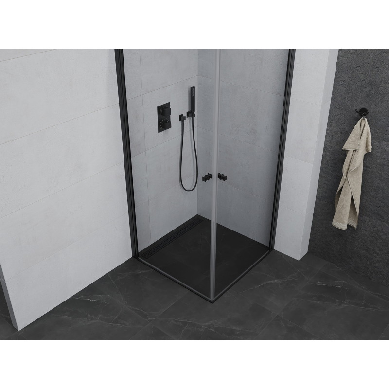 Mexen Pretoria Двойна душ кабина с врати 90 x 90 см, прозрачна, черна