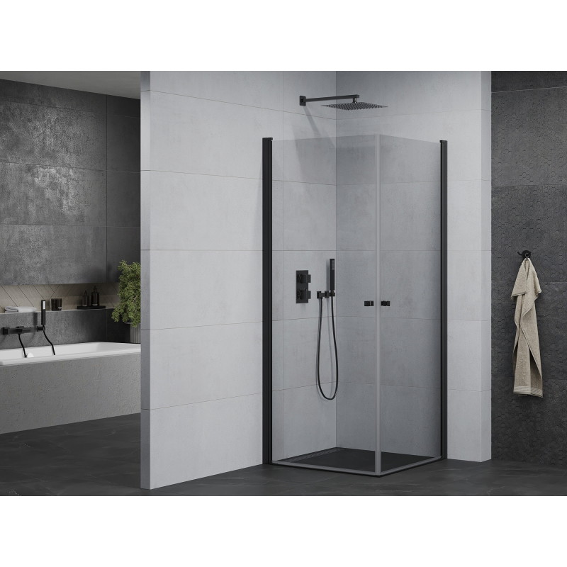 Mexen Pretoria Двойна душ кабина с врати 90 x 90 см, прозрачна, черна