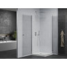 Mexen Pretoria Душ кабина с две врати 80 x 80 см, прозрачно стъкло, хром + плосък