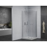 Mexen Pretoria Душ кабина с две врати 80 x 80 см, прозрачно стъкло, хром + плосък