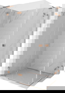 Mexen Lunar L Duo душ кабина врата лява 100 x 70 см, прозрачна, матирана мед - 834L-100L-070P-65-00