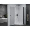 Mexen Pretoria Дуо душ кабина с врата 80 x 80 см, прозрачна, черна + тава Flat