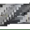 Mexen Pretoria Duo душ кабина с панти 80 x 80 см, прозрачна, черна + поддон Flat - 852-080-080-70-02-4010B