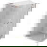 Mexen Lunar L Duo тава за душ сгъваем 105 x 80 см, прозрачен, четкана мед - 834L-105L-080P-65-00