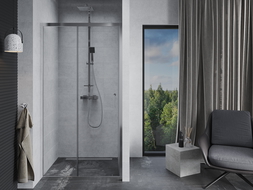 Mexen Apia плъзгаща се душ кабина 125 см, прозрачна, хром - 845-125-000-01-00