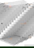 Mexen Lunar L Duo лява шарнирна душ кабина 115 x 100 см, прозрачна, матирана мед - 834L-115L-100P-65-00