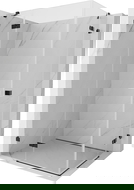 Mexen Lunar Duo ляво отваряща се душ кабина 100 x 80 см, прозрачна, черна - 834-100L-080P-70-00