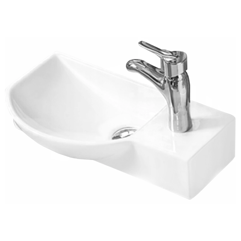 Mexen Hugo лява плотова мивка 45 x 24 cm, бяла - 21254500L