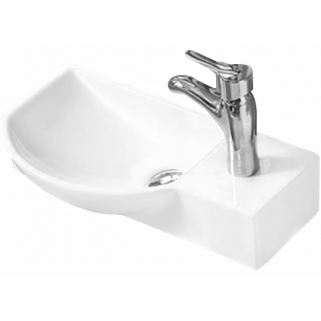 Mexen Hugo лява плотова мивка 45 x 24 cm, бяла - 21254500L