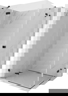 Mexen Lunar Duo душ кабина с отваряща се врата, лява, 120 x 80 см, прозрачна, черна - 834-120L-080P-70-00