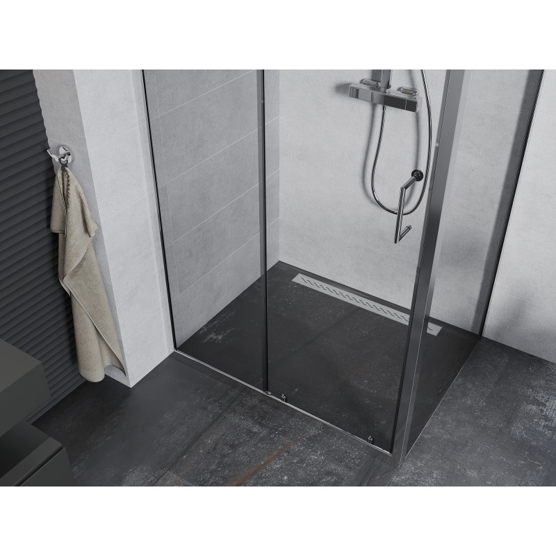 Mexen Apia разтегателна душ кабина 100 x 90 см, прозрачна, хром - 840-100-090-01-00