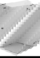 Mexen Lunar L Duo душ кабина с врата отваряща се наляво 85 x 75 см, прозрачна, четкана в цвят gun gray - 834L-085L-075P-66-00